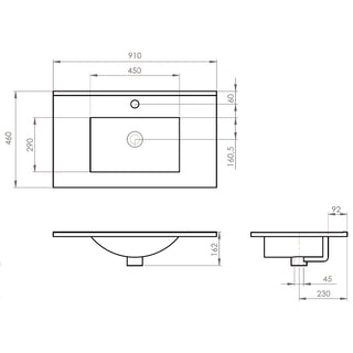 Mueble de Baño Completo Éclair 90x46 Lenga