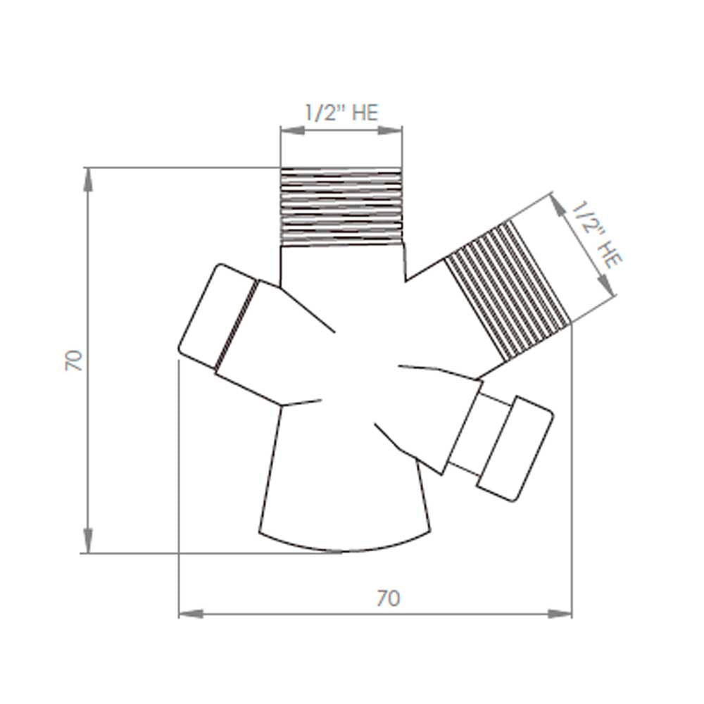 Válvula Desviadora 1/2” HE