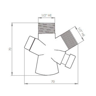 Válvula Desviadora 1/2” HE