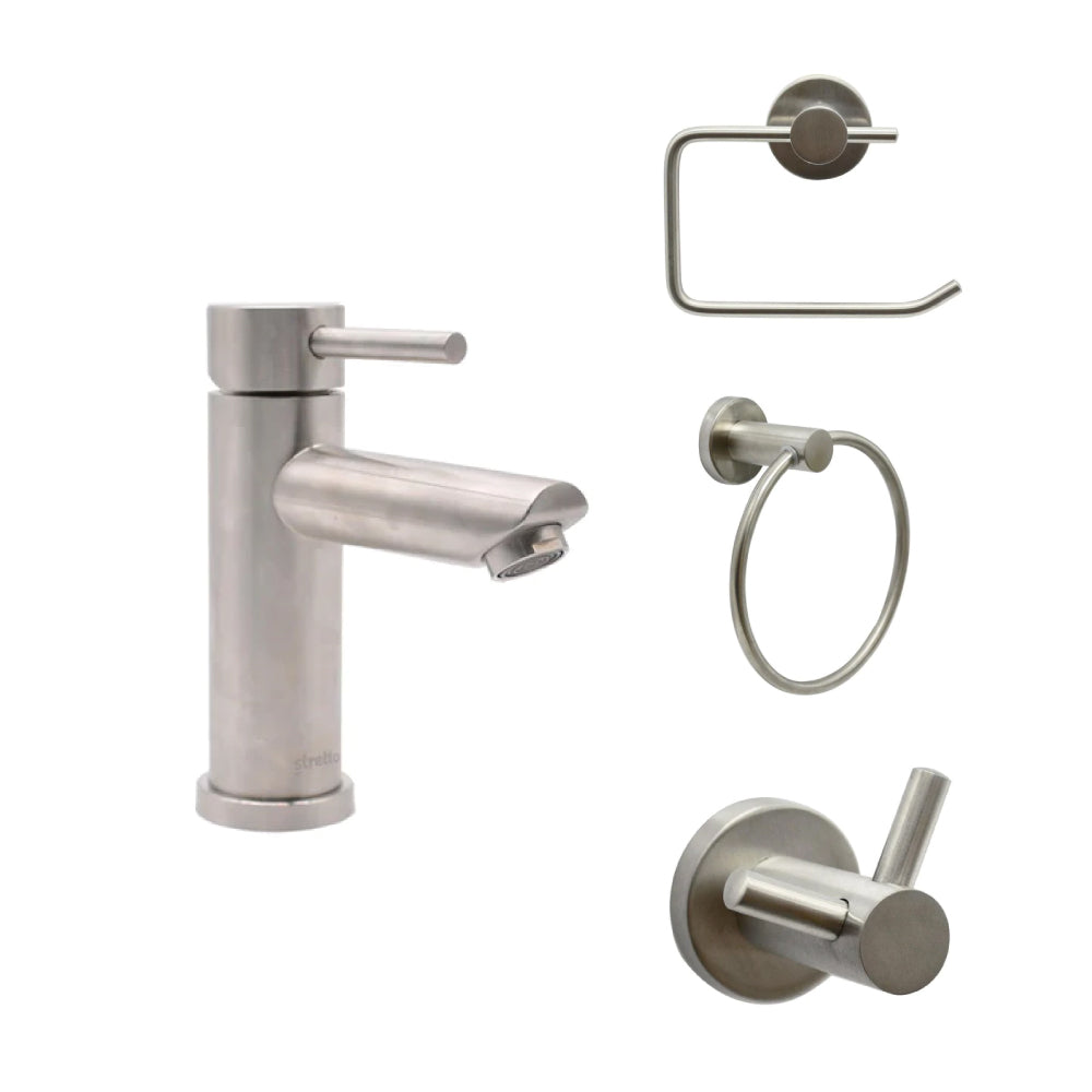 Pack Baño Inox  | Grifería + Accesorios