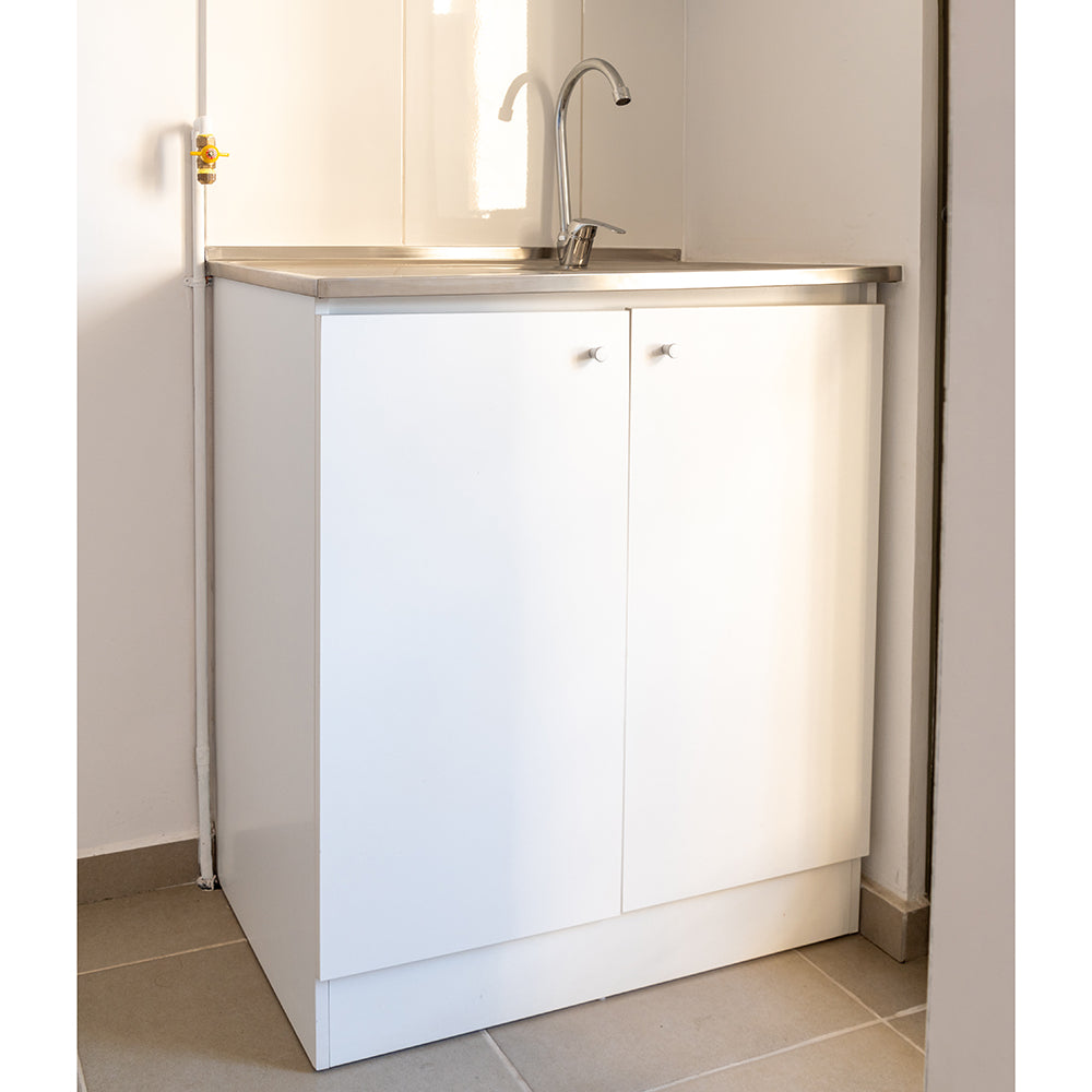Mueble Cocina Lys a Piso 80x50x90, Color Blanco, Desarmado