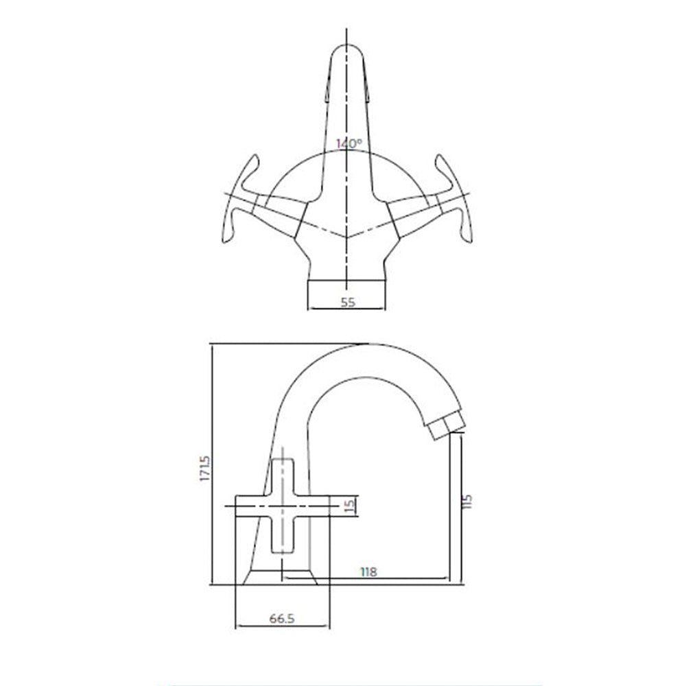 Monoblock Lavamanos Lotta Cobre Láscar
