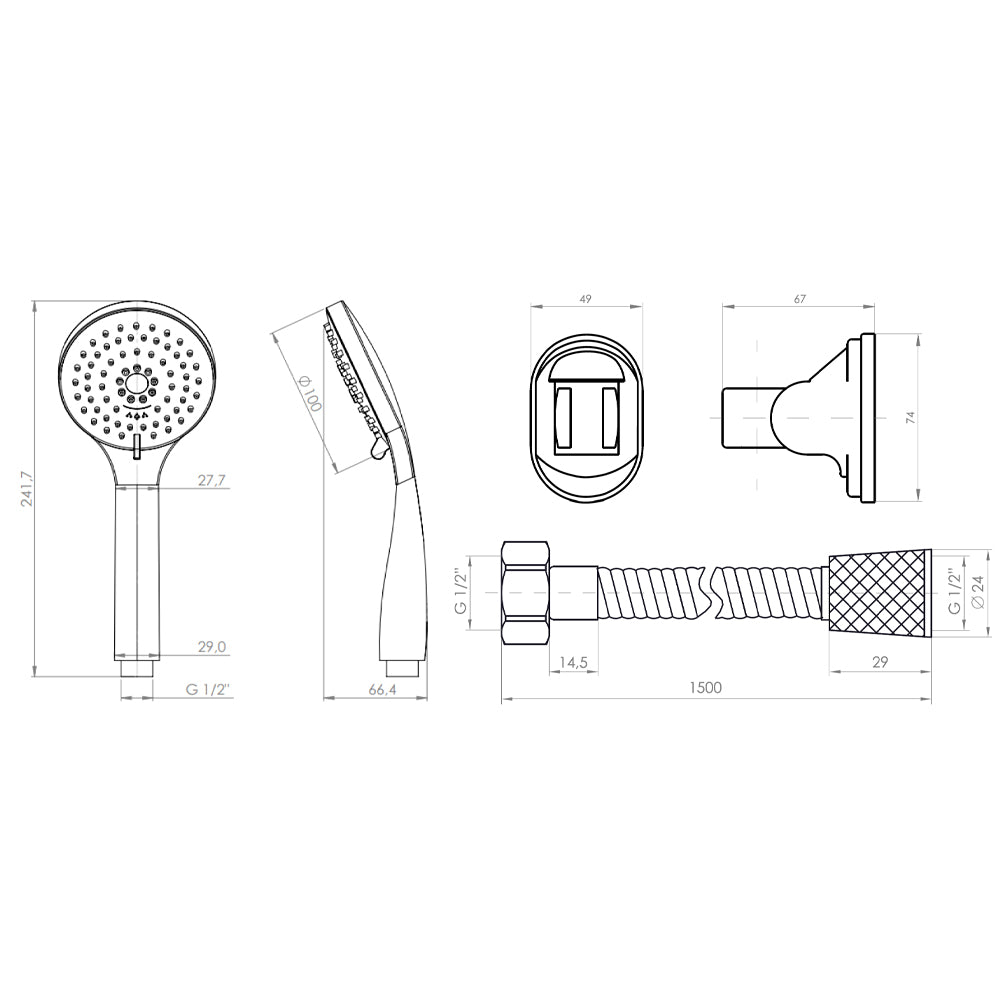 Juego Ducha 3F Cascia Cromo