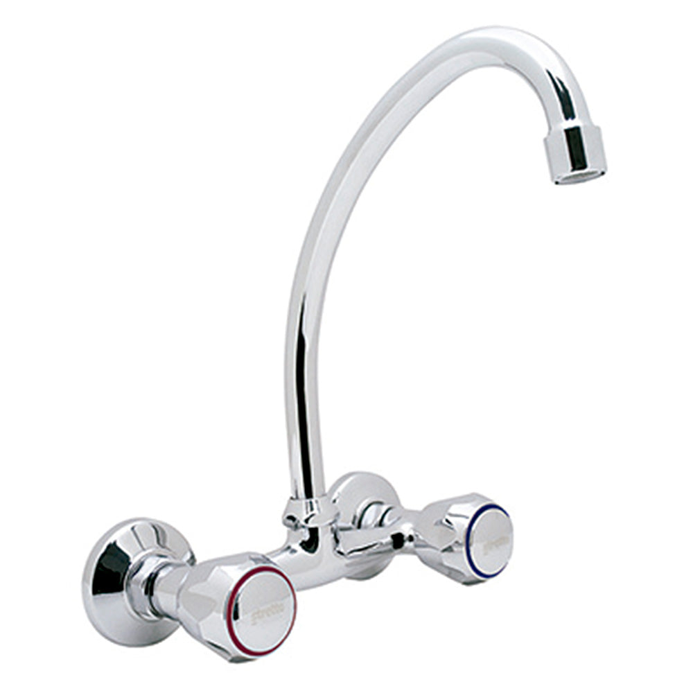 Combinación Lavaplatos 6" a muro Mossini Metal Cromo
