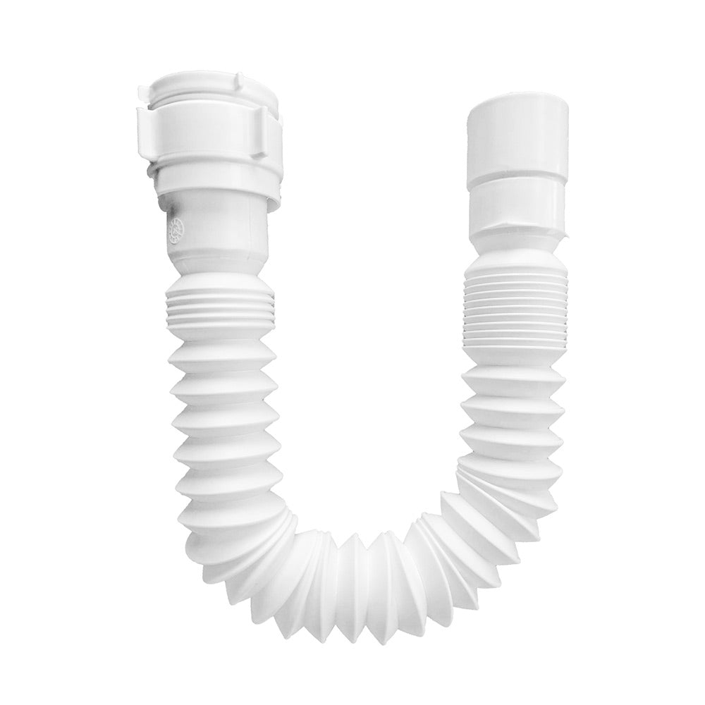 Sifón Flexible Universal 1 1/2" y 1 1/4" con Adaptador y Sujetador