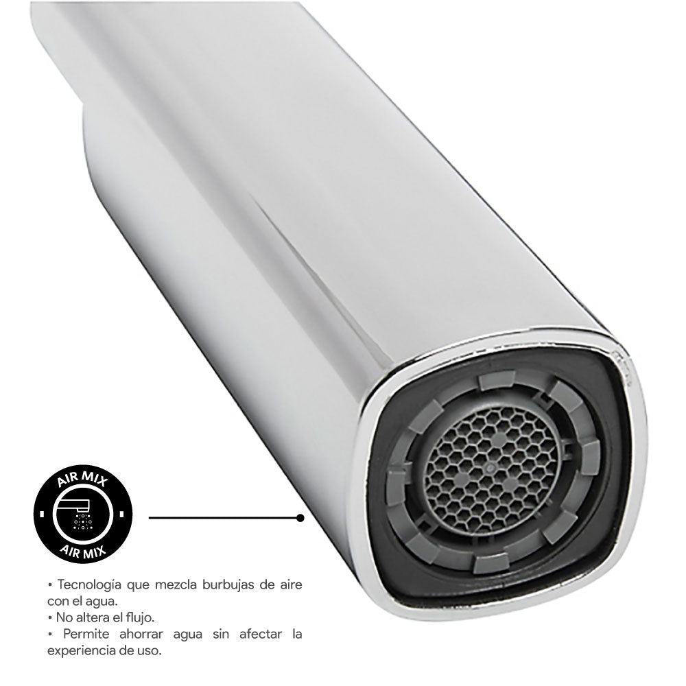 Monomando Lavaplatos Flexible Exo Cromo/Negro Mate