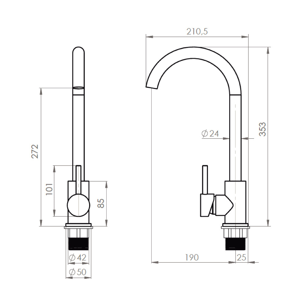 Monomando Lavaplatos Fiorenzo Grafito Austral