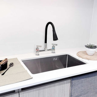 Combinación Lavaplatos Flexible Biletti Flessi Cromo/Negro