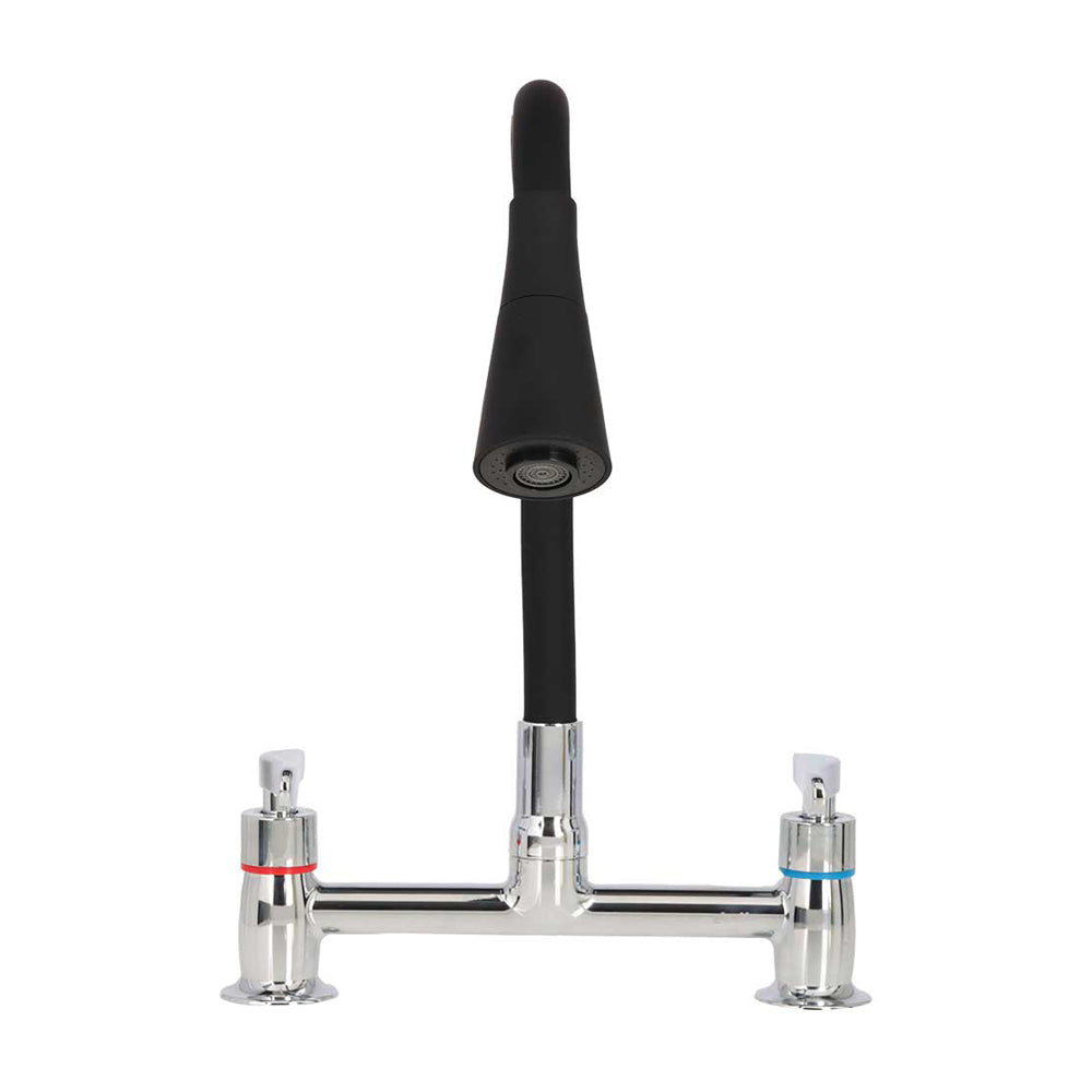 Combinación Lavaplatos Flexible Biletti Flessi Cromo/Negro