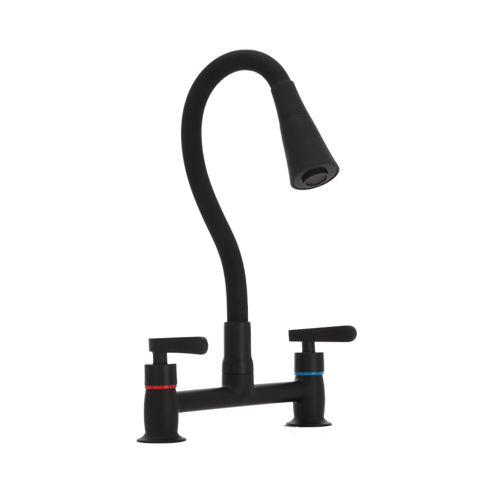 Combinación Lavaplatos Flexible Biletti Flessi Negro Mate