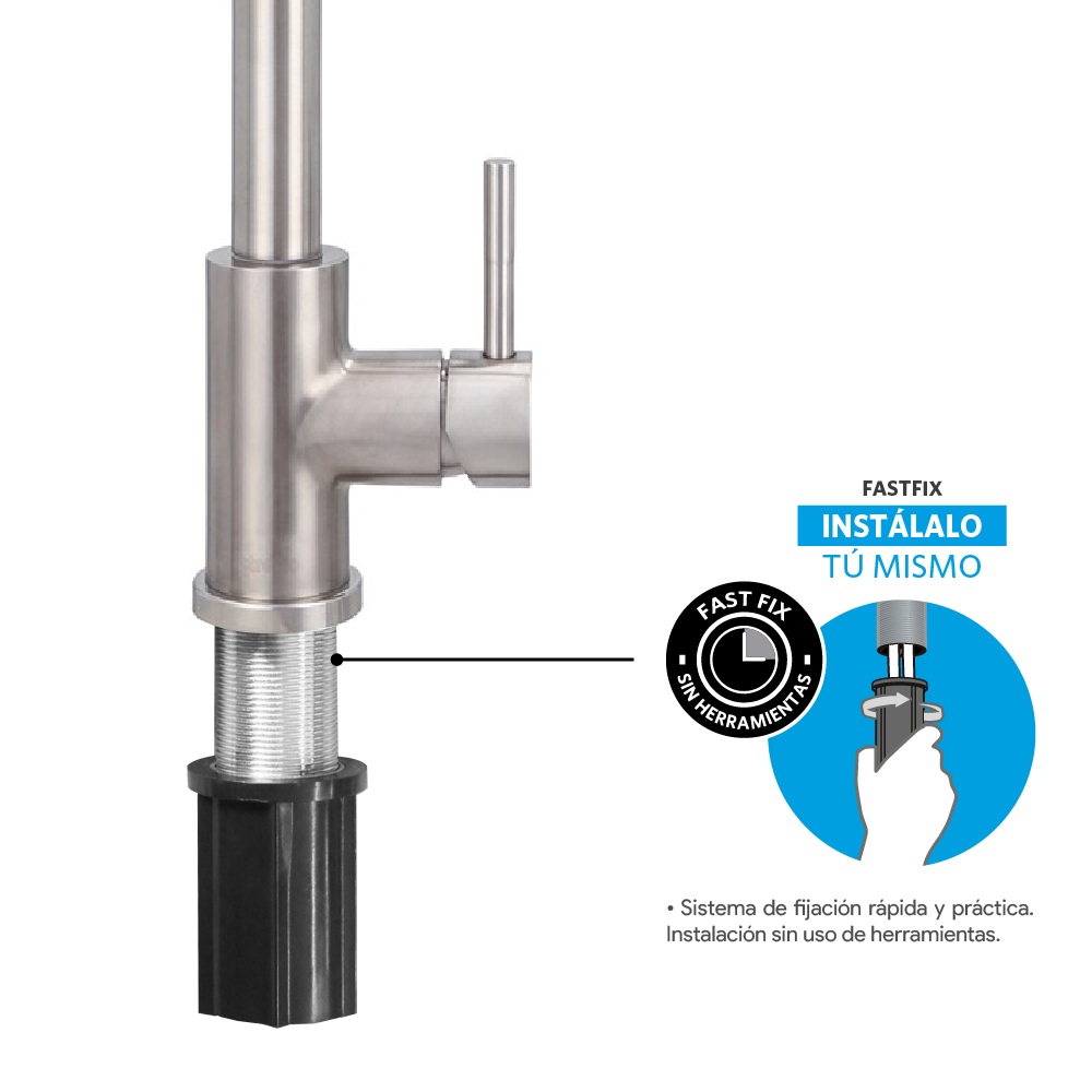 Monomando Lavaplatos Extraíble Matera Inox Satinado