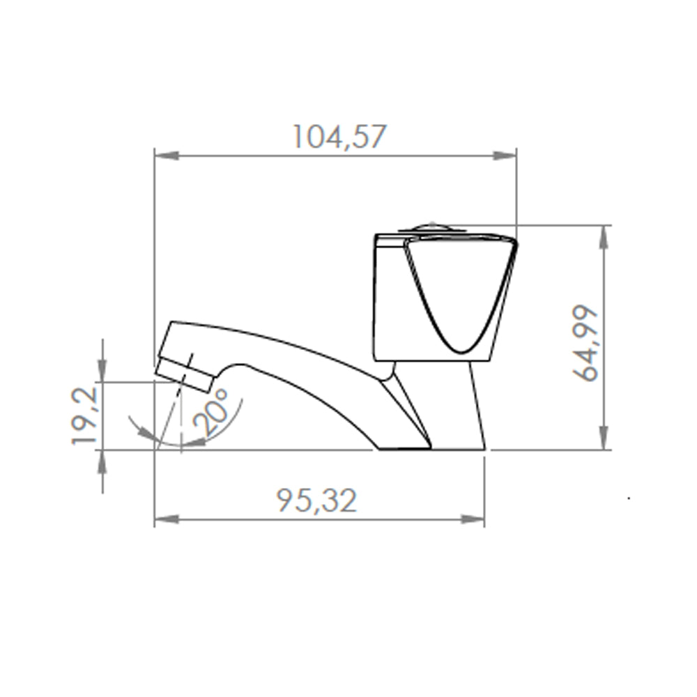 Llave Lavamanos Mossini Tévere Cromo