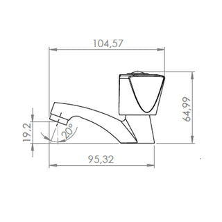 Llave Lavamanos Mossini Tévere Cromo