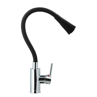 Monomando Lavaplatos Flexible Oregon Flex Duo Cromo/Negro
