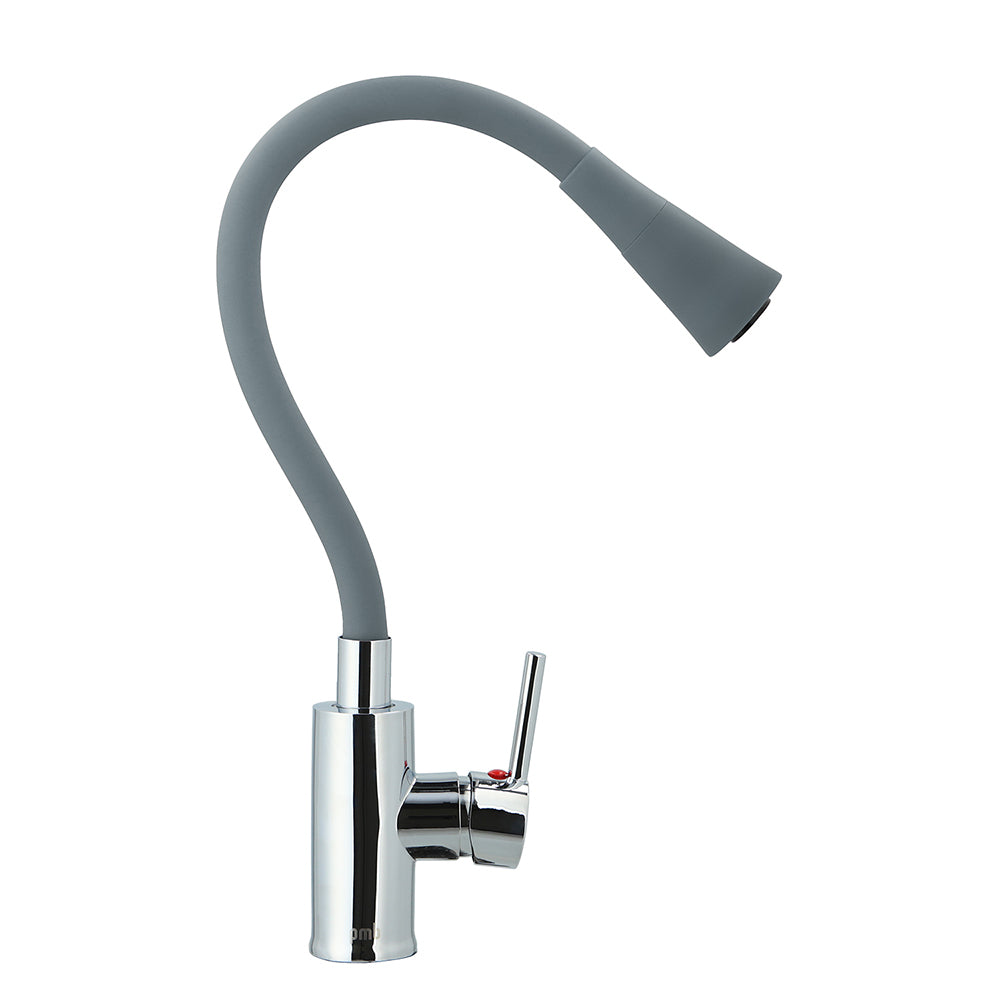 Monomando Lavaplatos Flexible Oregon Flex Duo Cromo/Gris