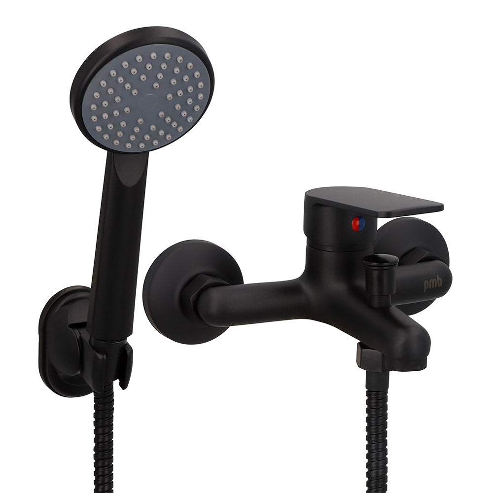 Monomando Tina Ducha Queens Negro Mate