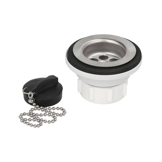 Desague Lavamanos Universal PP 1 1/4" con Rejilla y Tapón