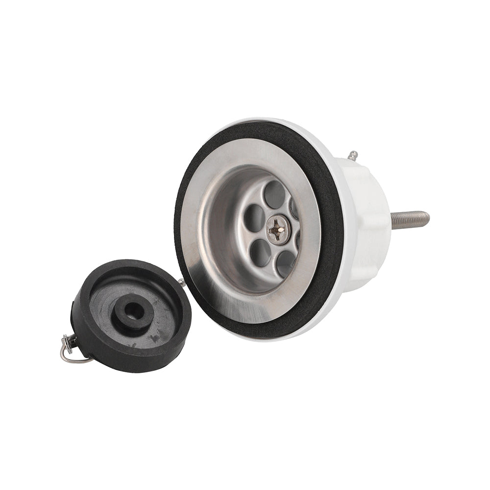 Desague Lavamanos Universal PP 1 1/4" con Rejilla y Tapón