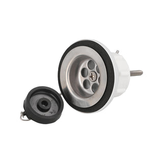 Desague Lavamanos Universal PP 1 1/4" con Rejilla y Tapón