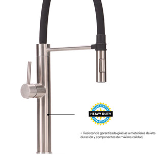 Monomando Lavaplatos Flexible Viadana Inox Satinado