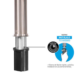 Monomando Lavaplatos Flexible Viadana Inox Satinado