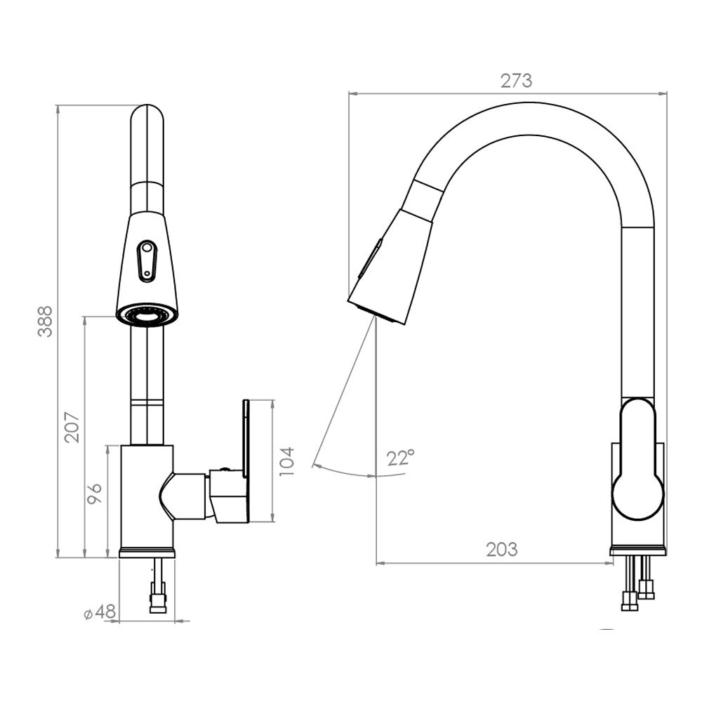 Monomando Lavaplatos Veletri Cromo