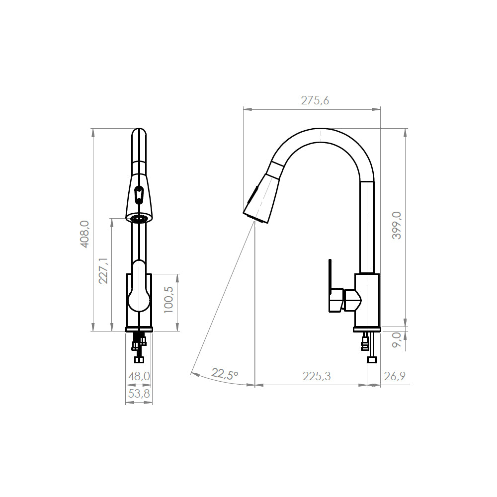 Monomando Lavaplatos Veletri Negro Mate