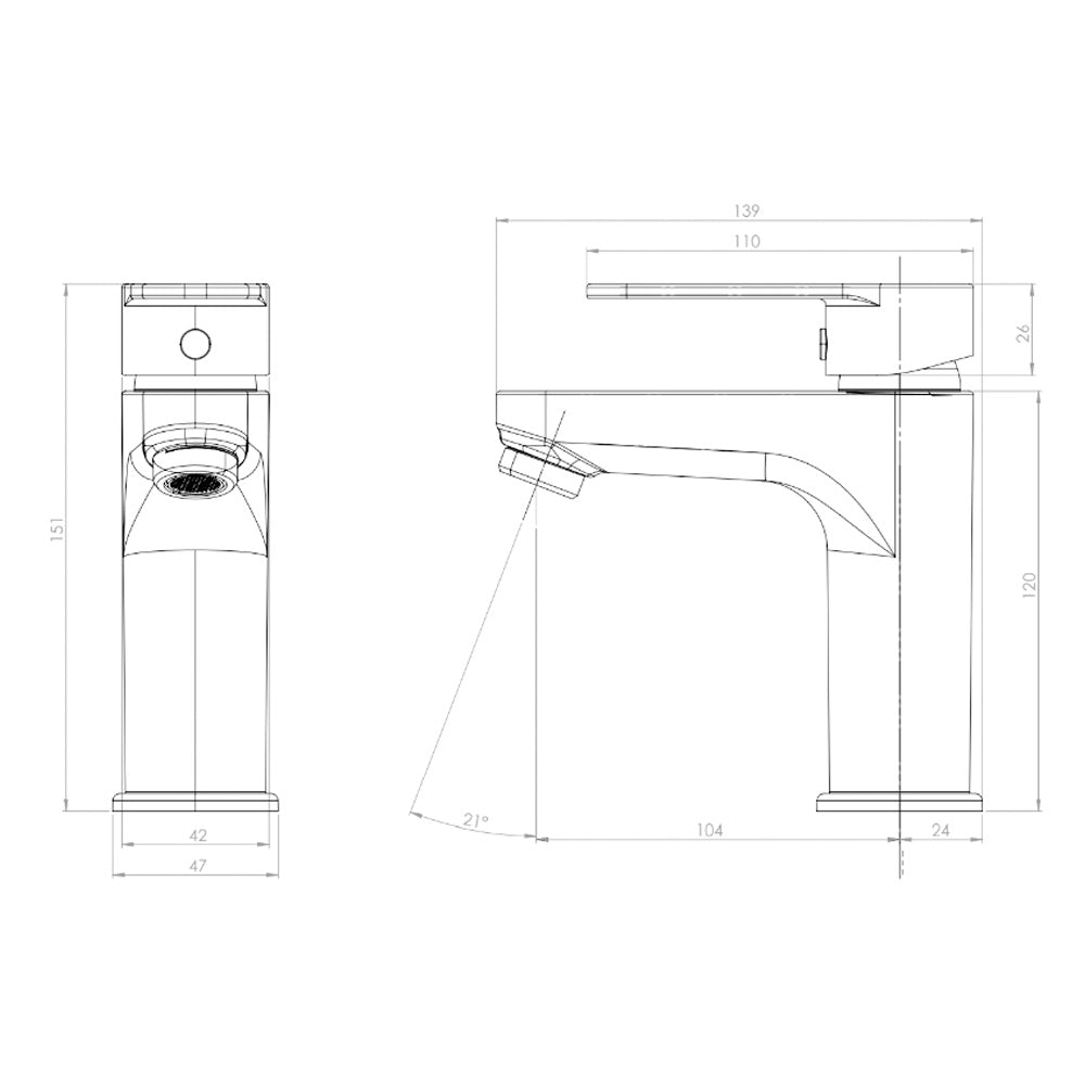 Monomando Lavamanos Verona Grafito Austral