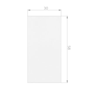 Cerámica Muro  - White Mate Blanco Mate 30x58 Rectificado