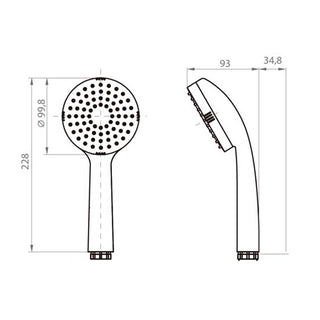 Maneral Ducha 1F Fiorenzo Inox