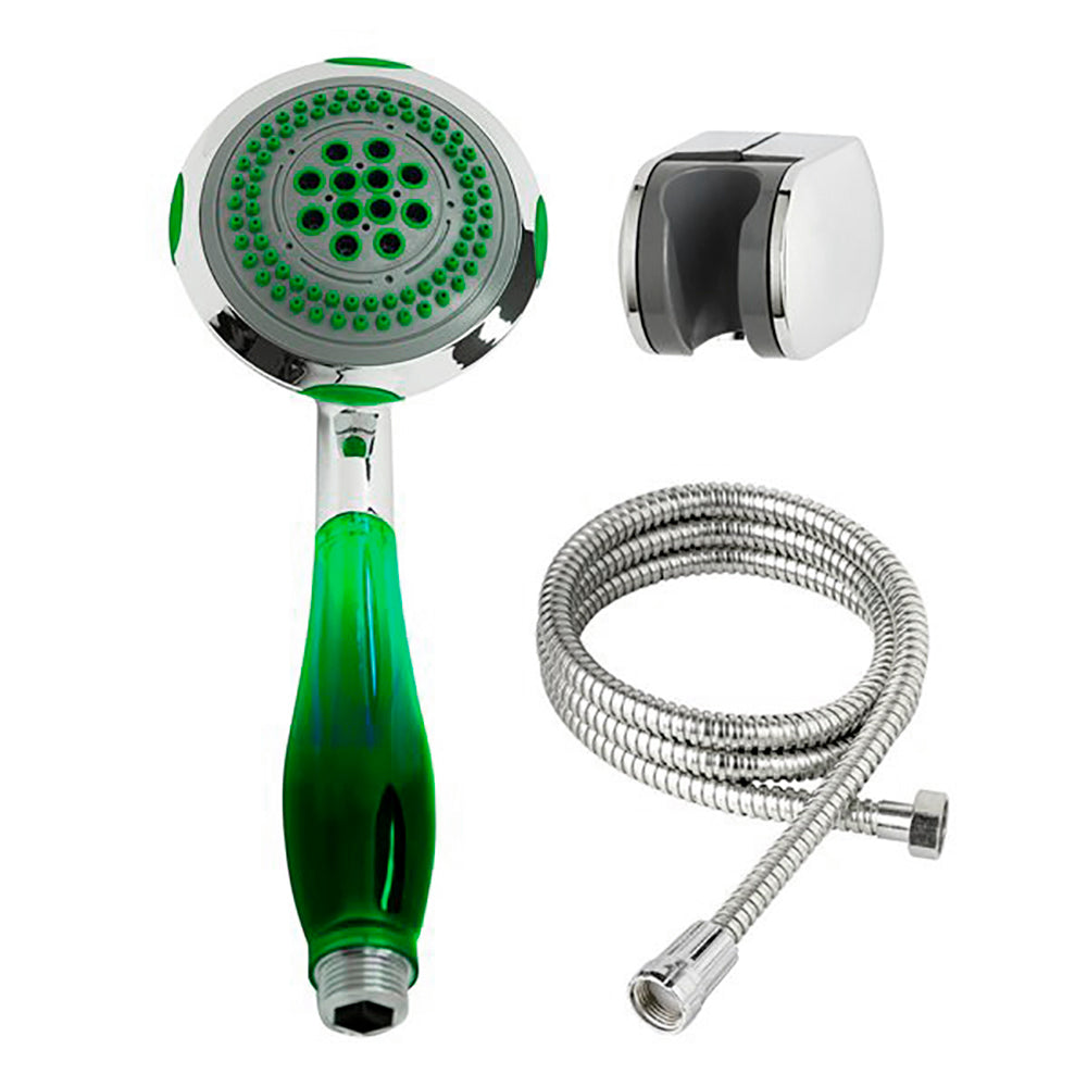 Juego Ducha 2F Verde/Cromo