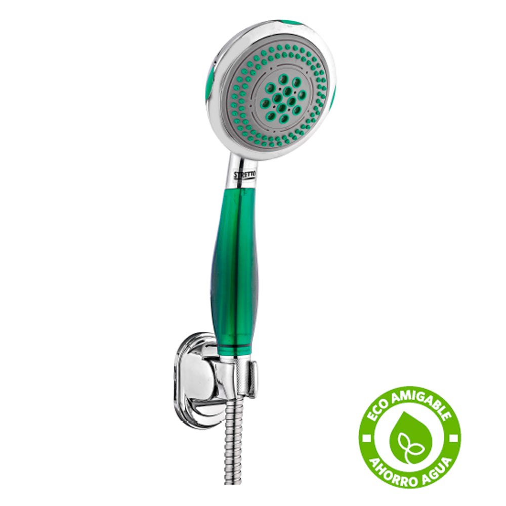 Juego Ducha 2F Verde/Cromo