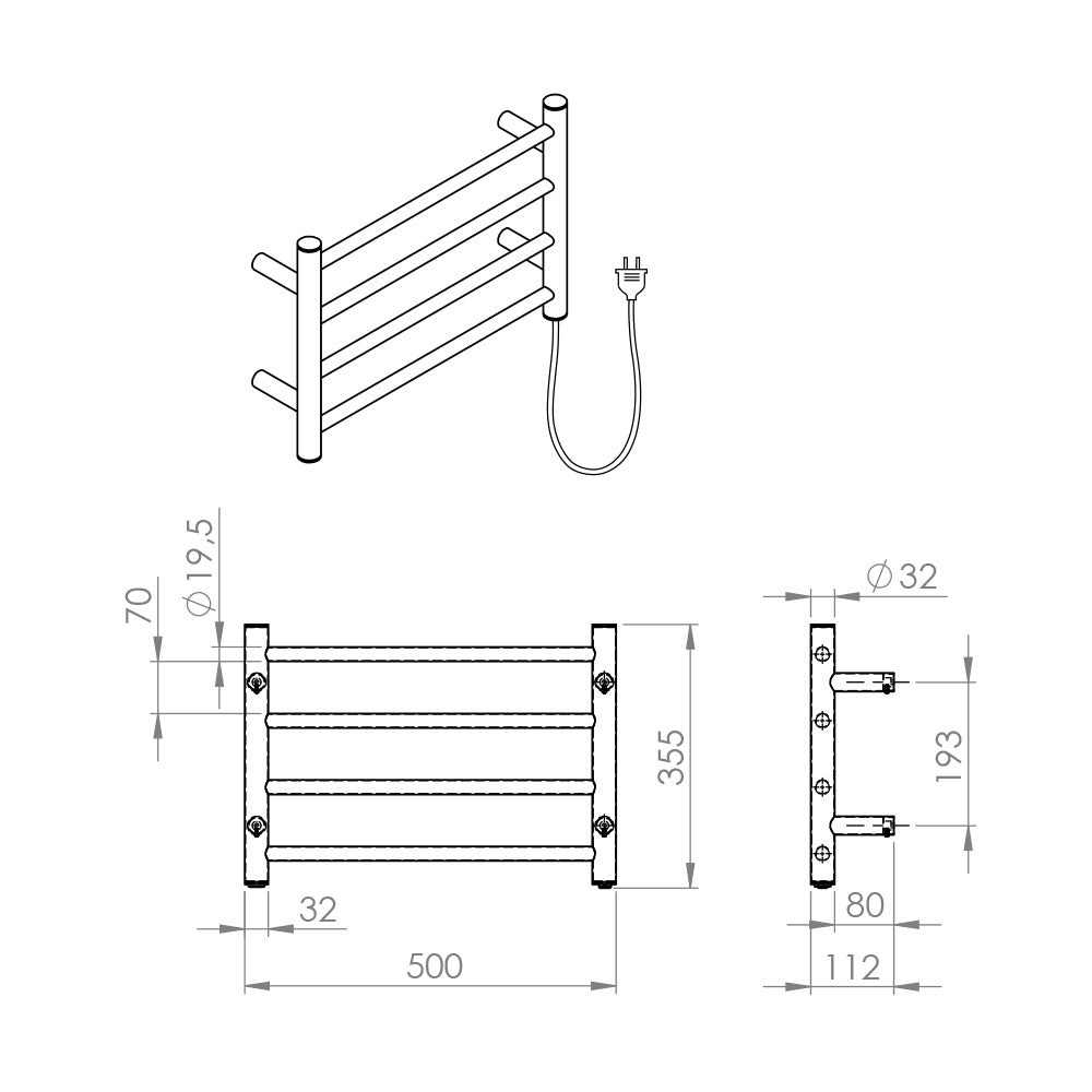 Secatoallas Eléctrico 4 Barras Cromo