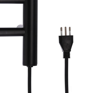 Secador de Toallas Eléctrico 7 Barras Negro Mate