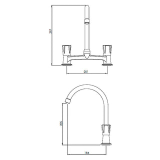 Combinación Lavaplatos 8" Maranello Cromo