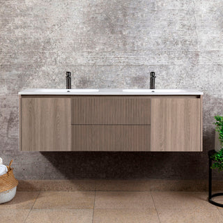 Mueble Vanitorio Sophie Lenga Texturado + Cubierta 120x46x50 cm