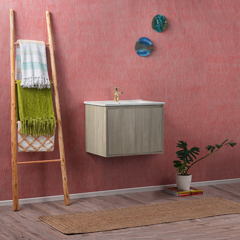 Mueble Vanitorio Amélie Acacia + Cubierta 60x46x45
