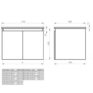 Mueble Vanitorio Completo Amélie 60x46 Acácia