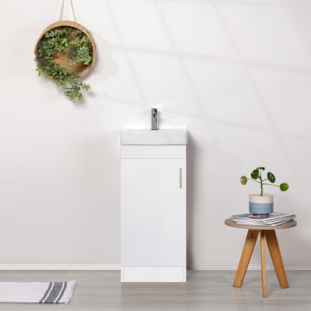 Mueble Vanitorio Claire Blanco + Cubierta 40x86x33 cm