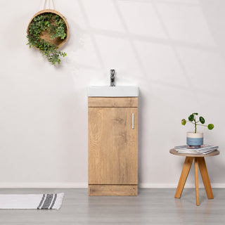 Mueble Vanitorio Claire Rustico + Cubierta 40x29x82 cm