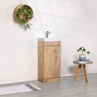 Mueble Vanitorio Claire Rustico + Cubierta 40x29x82 cm