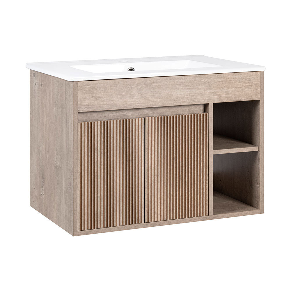 Mueble Vanitorio Texturado Lille Lenga Texturado + Cubierta 60x46x50 cm
