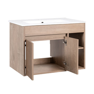 Mueble Vanitorio Lille Lenga Texturado + Cubierta 70x46x50 cm