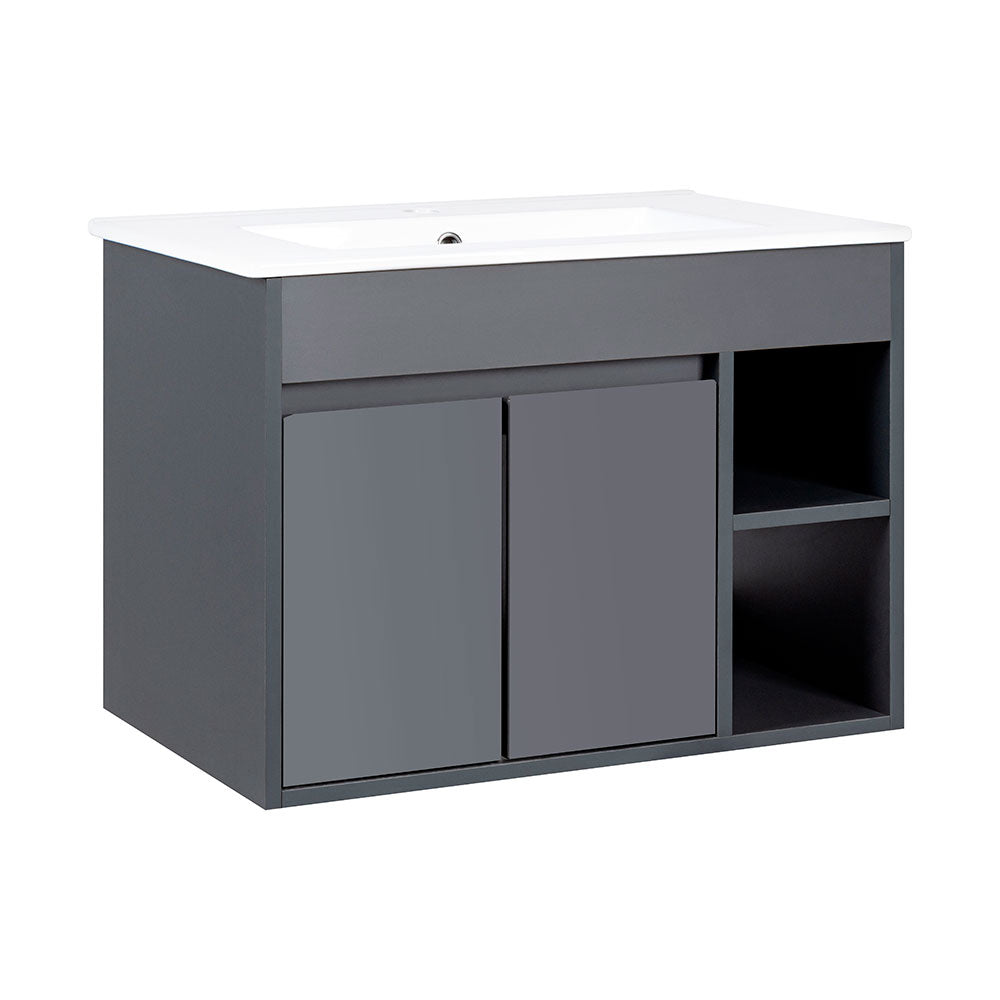Mueble Vanitorio Lille Dark Grey + Cubierta 70x46x50 cm