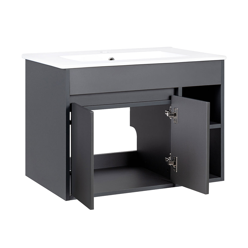 Mueble Vanitorio Lille Dark Grey + Cubierta 60x46x50 cm