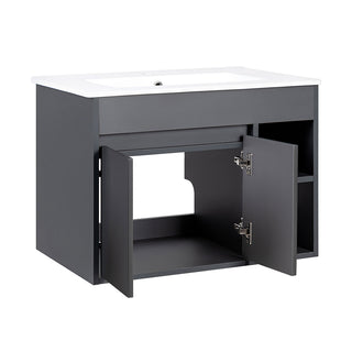 Mueble Vanitorio Lille Dark Grey + Cubierta 60x46x50 cm