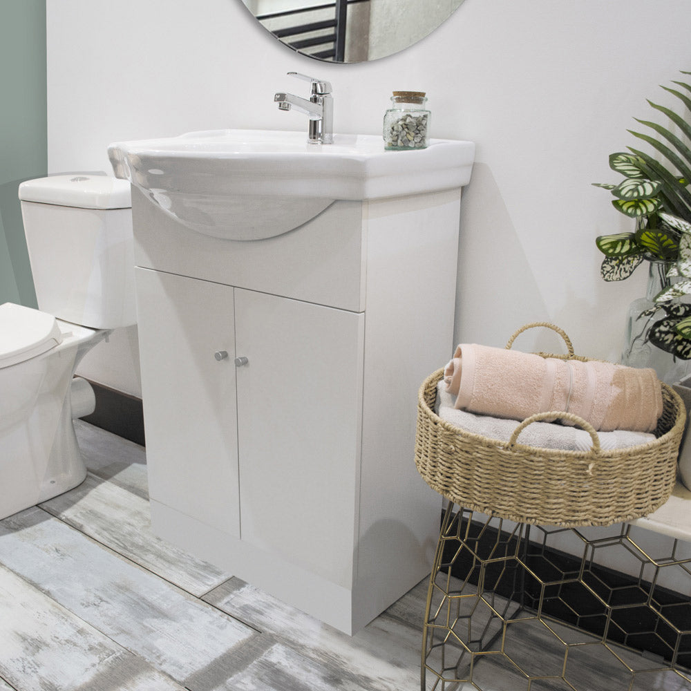 Mueble Vanitorio Marie Blanco + Cubierta 60x43x30 cm