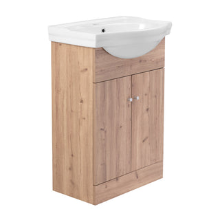 Mueble Vanitorio Marie Rústico + Cubierta 60x43x30 cm