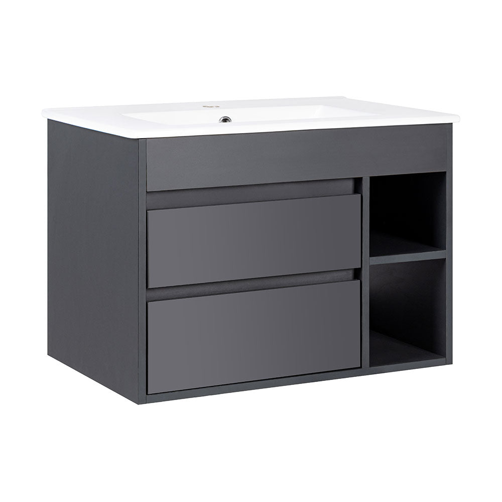 Mueble Vanitorio Paris Dark Grey + Cubierta 70x46x50 cm