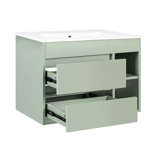 Mueble Vanitorio Paris Sage Green + Cubierta 70x46x50 cm
